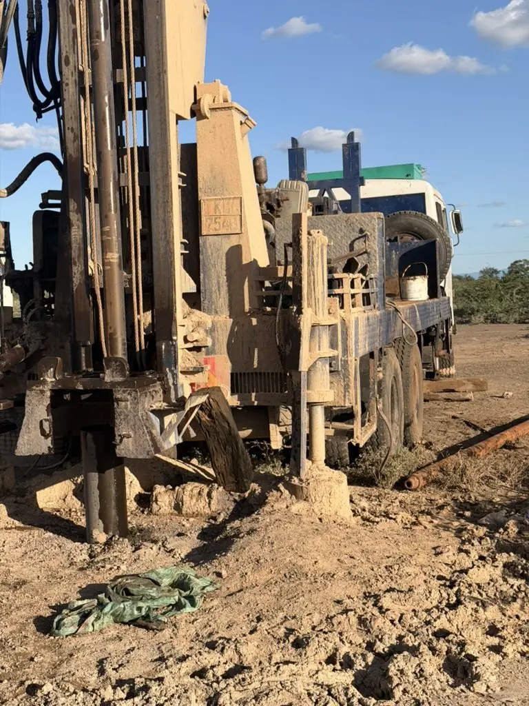 Deep Core Wells rig drilling in Kakuma, Turkana County